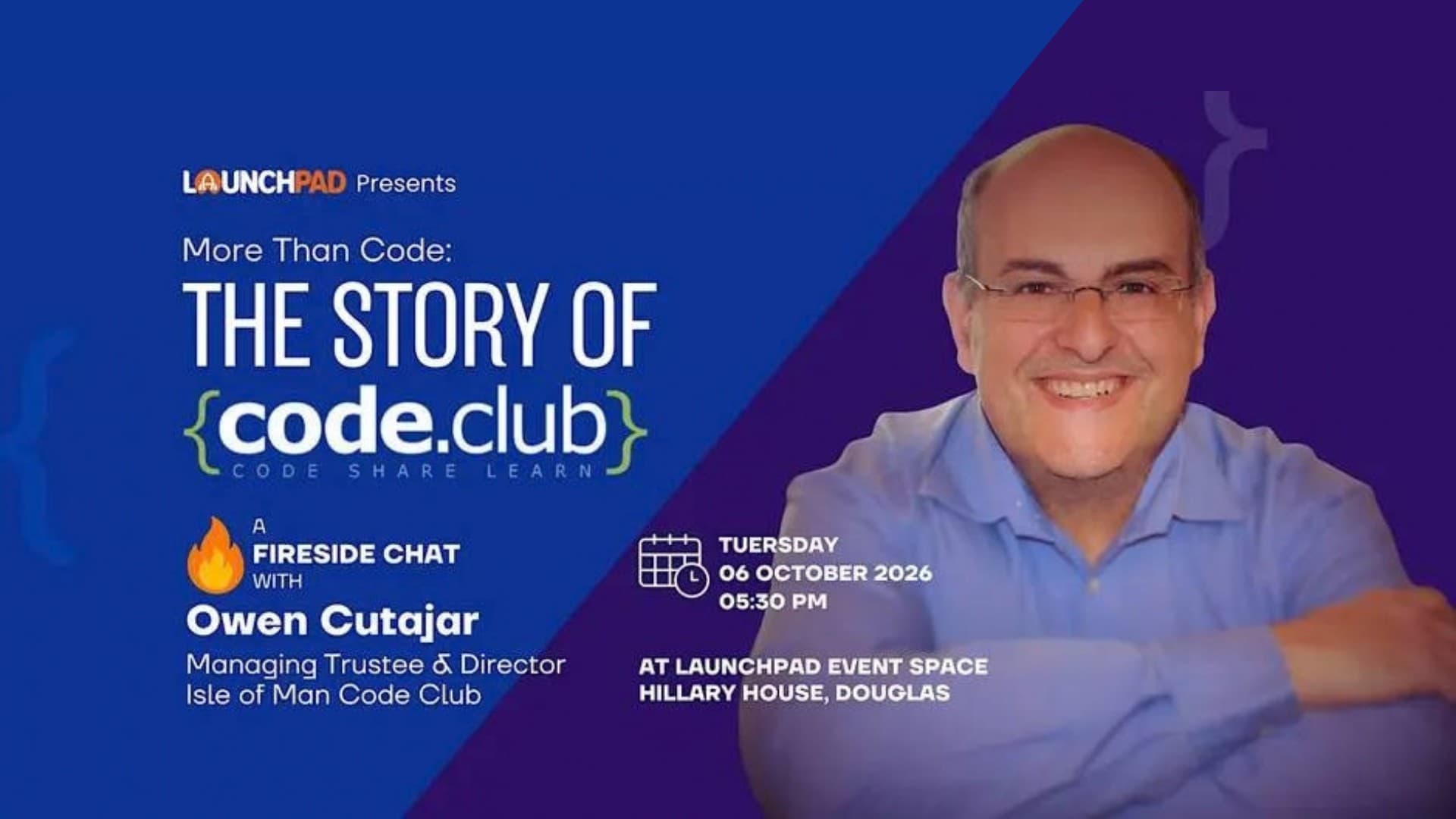 Share this event More Than Code: The Story of Code Club, with Owen Cutajar