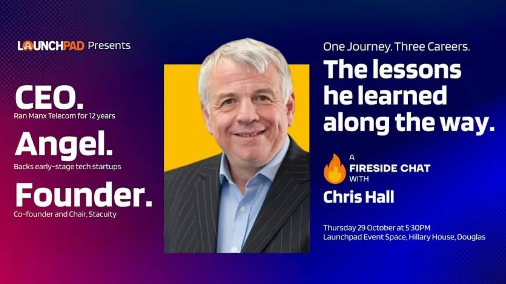 CEO. Angel. Founder. The lessons Chris Hall learned along the way