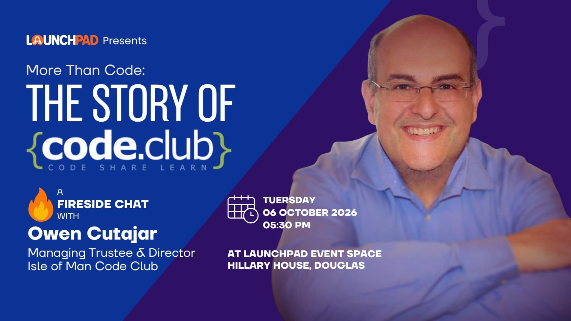 Share this event More Than Code: The Story of Code Club, with Owen Cutajar